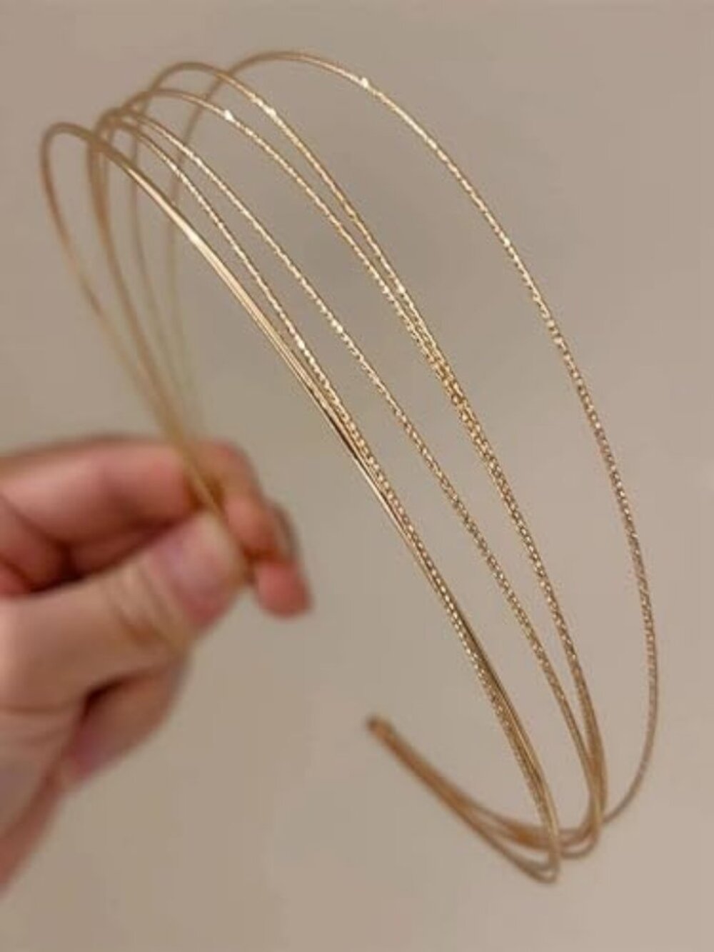 Multi Layers Metal Headbands for Women, 2Packs‎ Fashion Thin Headband Layered